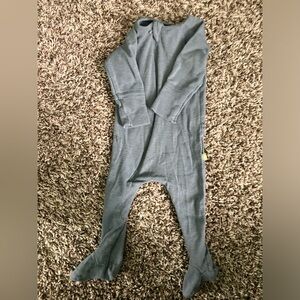 Nui Merino wool footie onesie. Unisex. Great for sleeping!